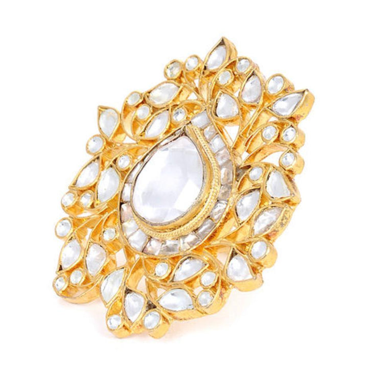 Statement White Ring Riana by Shikha Jindal - Fabilicious Fashion