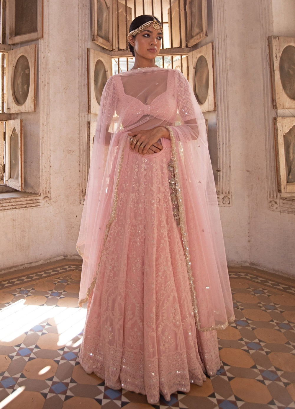 Suhani Blush Pink Lehenga Set Renee - Fabilicious Fashion