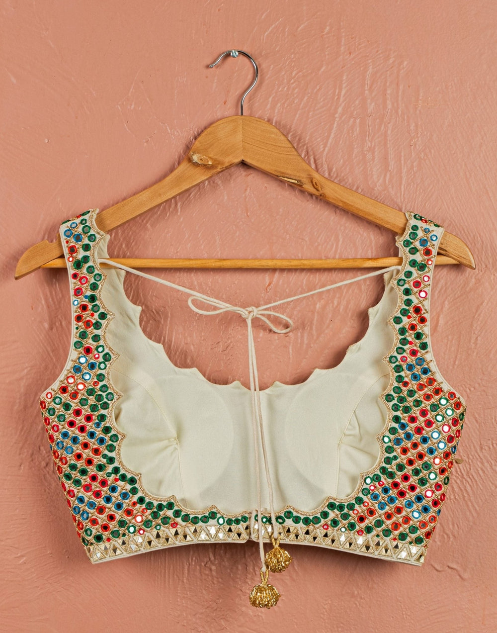 Summer Hued Multicolour Raw Silk Blouse Anisha Shetty - Fabilicious Fashion