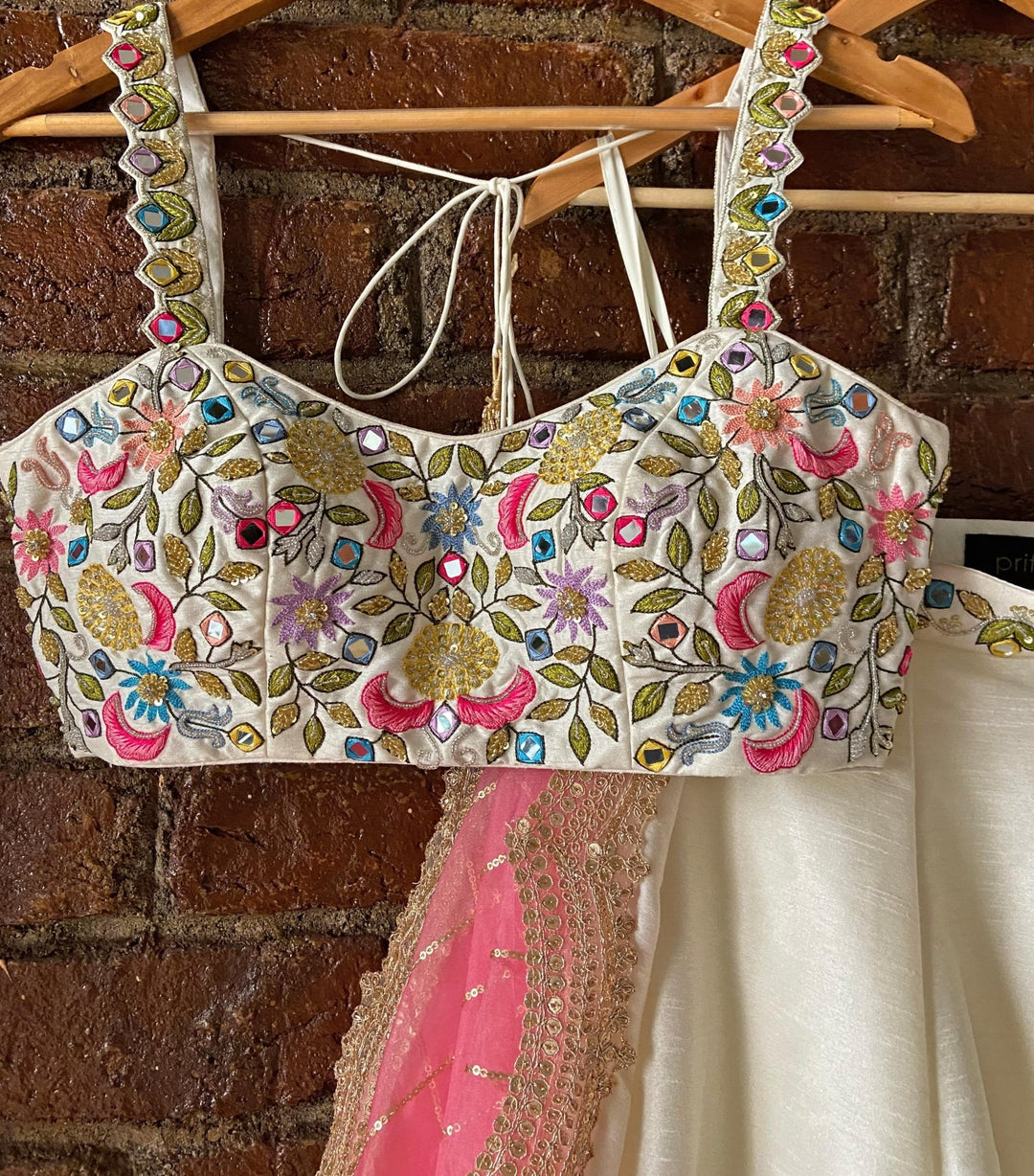 Summer Swan Ivory lehenga set Priti Sahni - Fabilicious Fashion