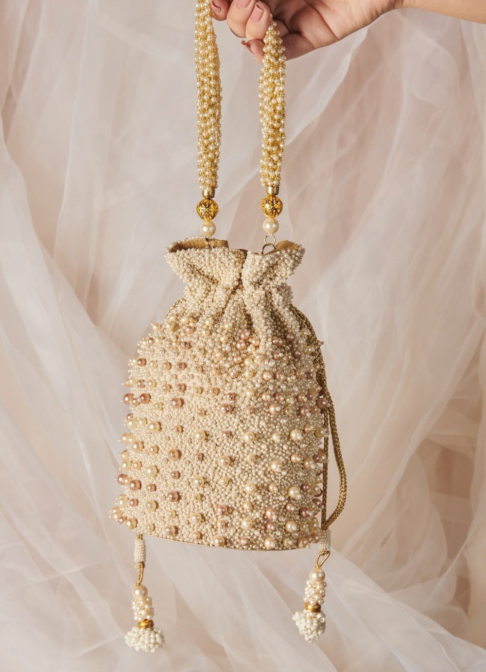 Sweet Pearls Potli The Purple Sack - Fabilicious Fashion