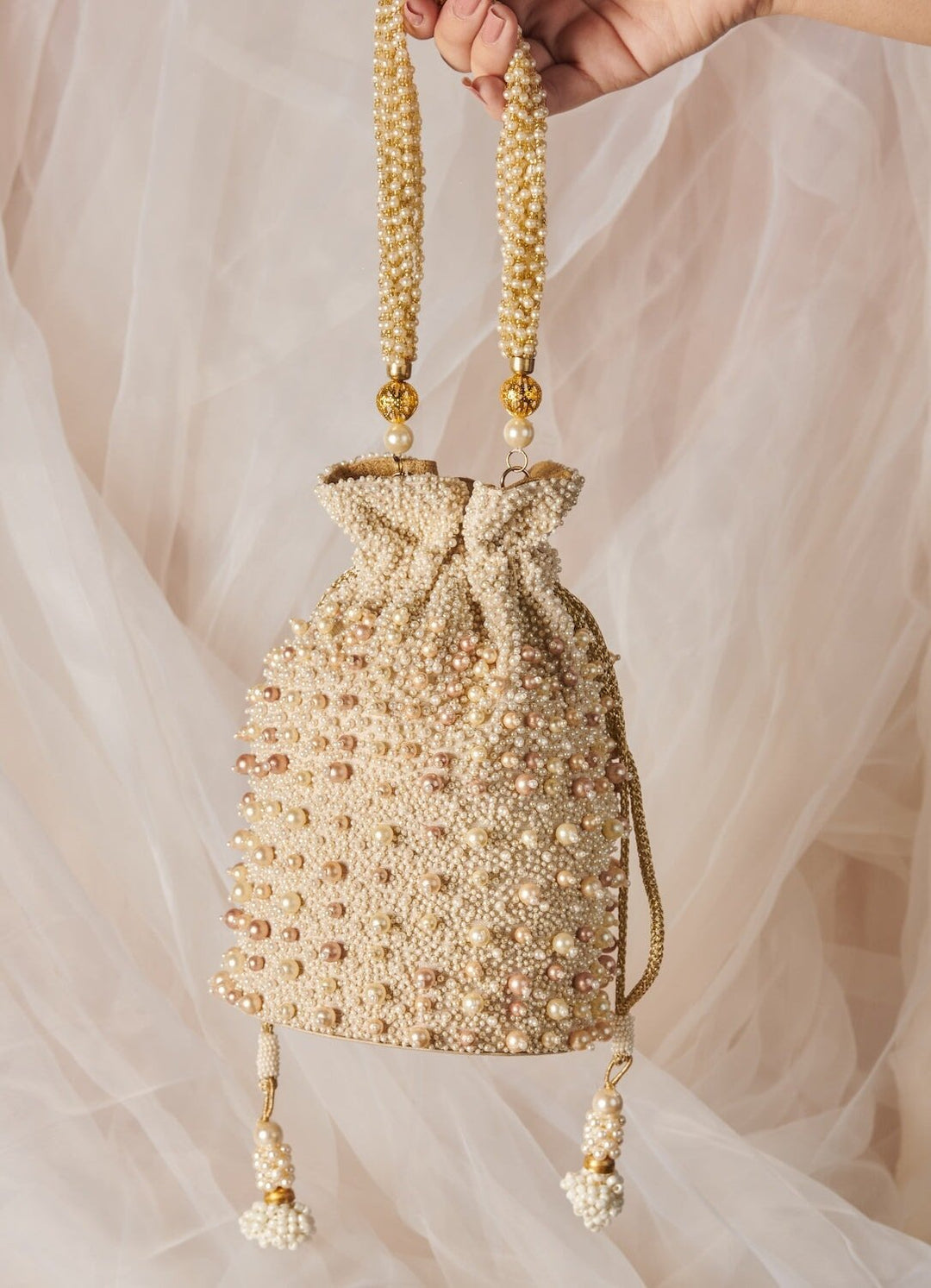 Sweet Pearls Potli The Purple Sack - Fabilicious Fashion