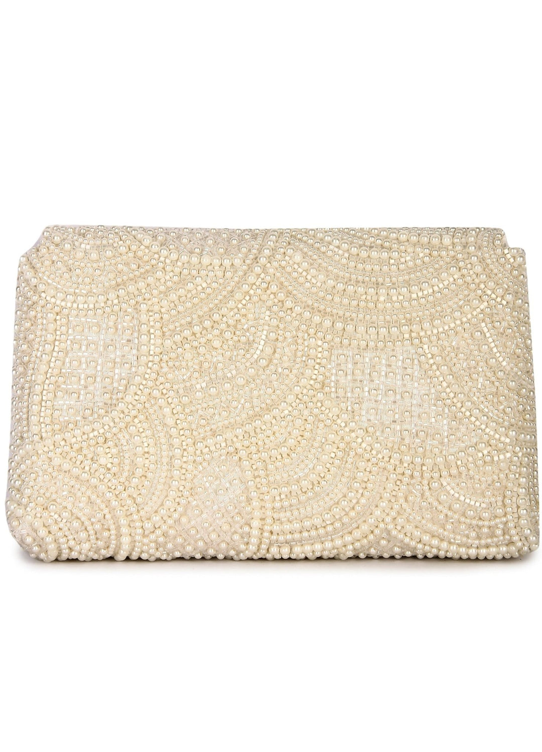 Tessellation Ivory Pearl Clutch The Purple Sack - Fabilicious Fashion