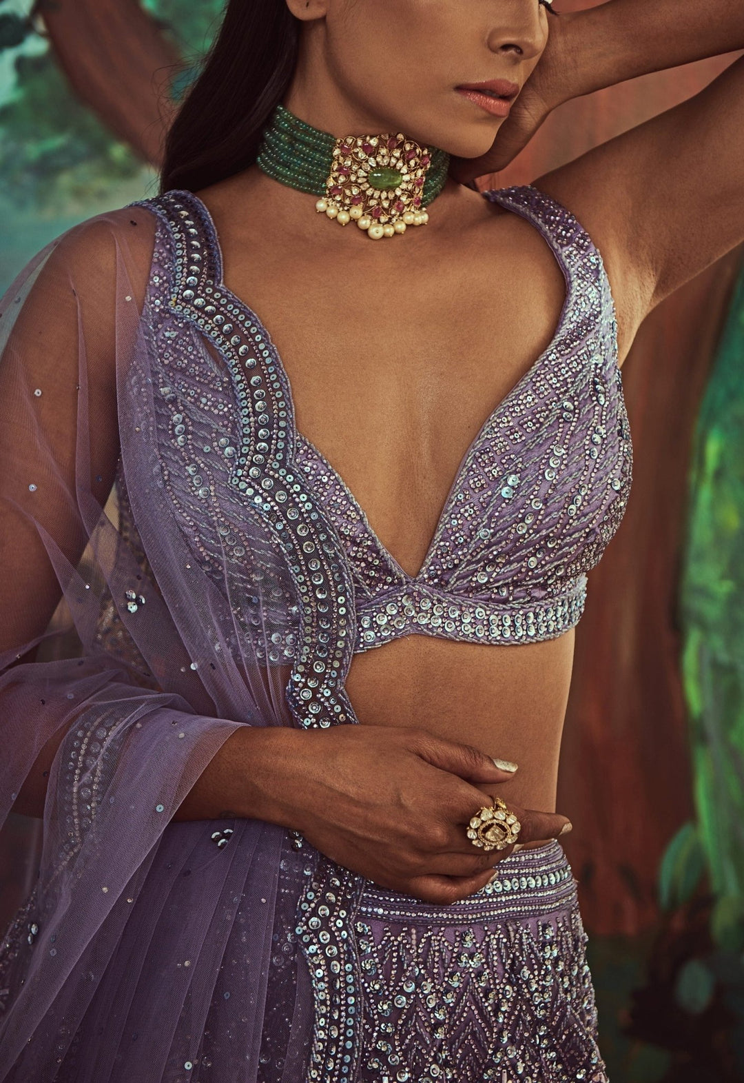 Tonal Periwinkle Lehenga Set Angad Singh - Fabilicious Fashion