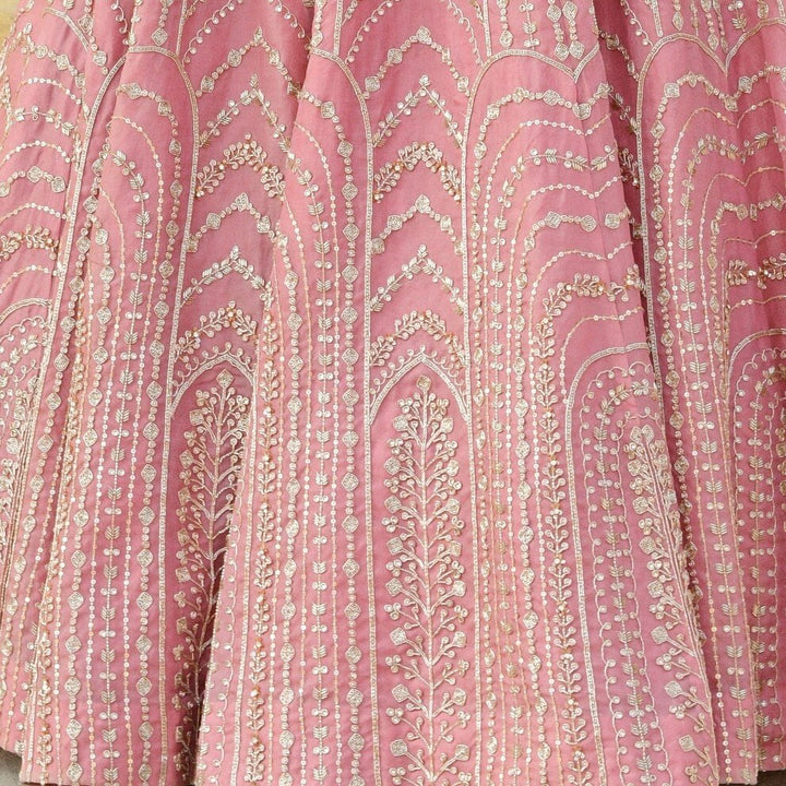 Valentine Pink Embroidered Lehenga Set Chamee n Palak - Fabilicious Fashion