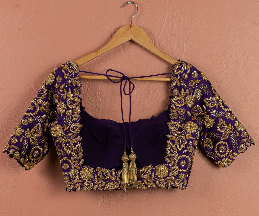 Violet Embellished Raw Silk Lehenga Set With Dupatta Anisha Shetty - Fabilicious Fashion