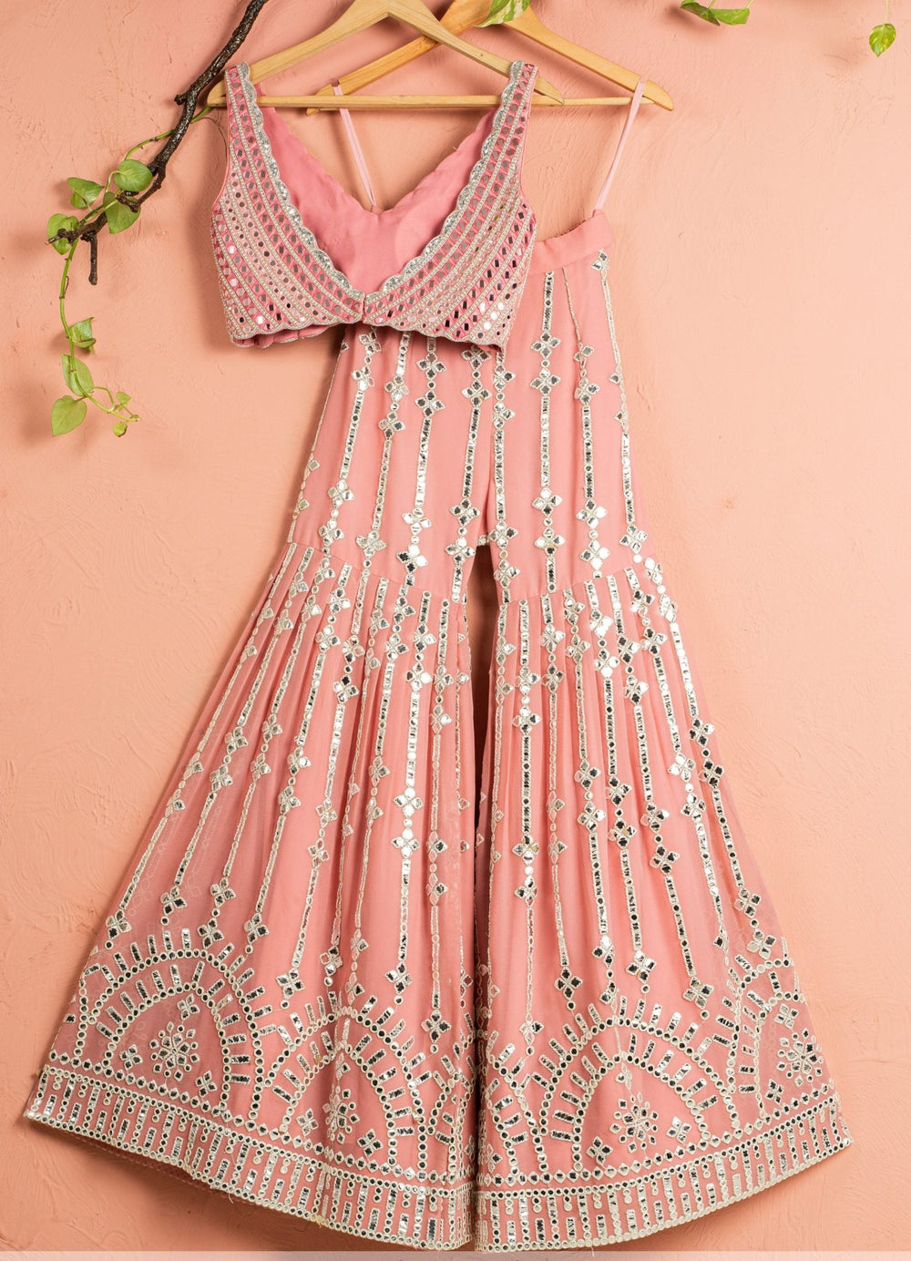 Watermelon Pink Sharara Set Anisha Shetty - Fabilicious Fashion