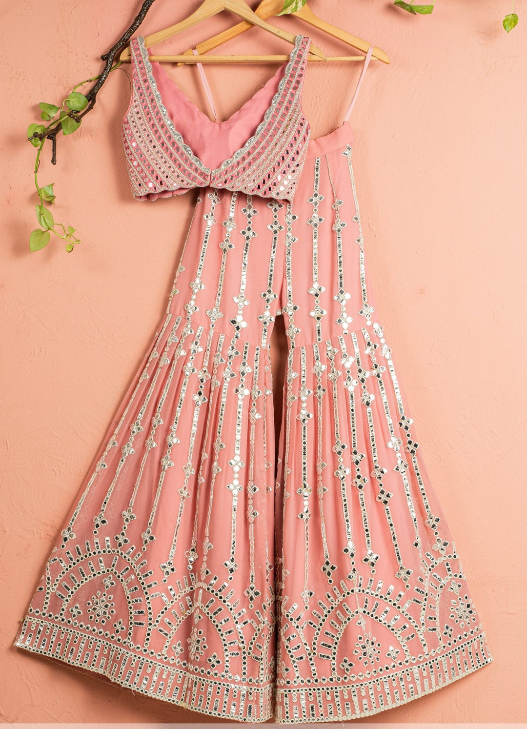 Watermelon Pink Sharara Set Anisha Shetty - Fabilicious Fashion