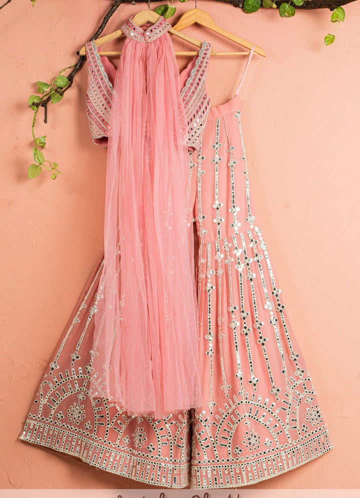 Watermelon Pink Sharara Set Anisha Shetty - Fabilicious Fashion