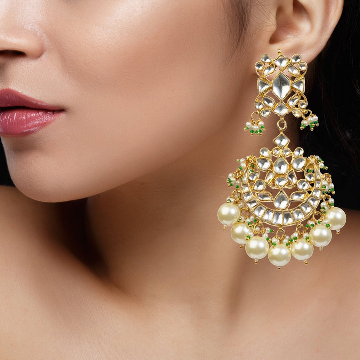 White Choker Necklace Set With Pearl Riana by Shikha Jindal - Fabilicious Fashion