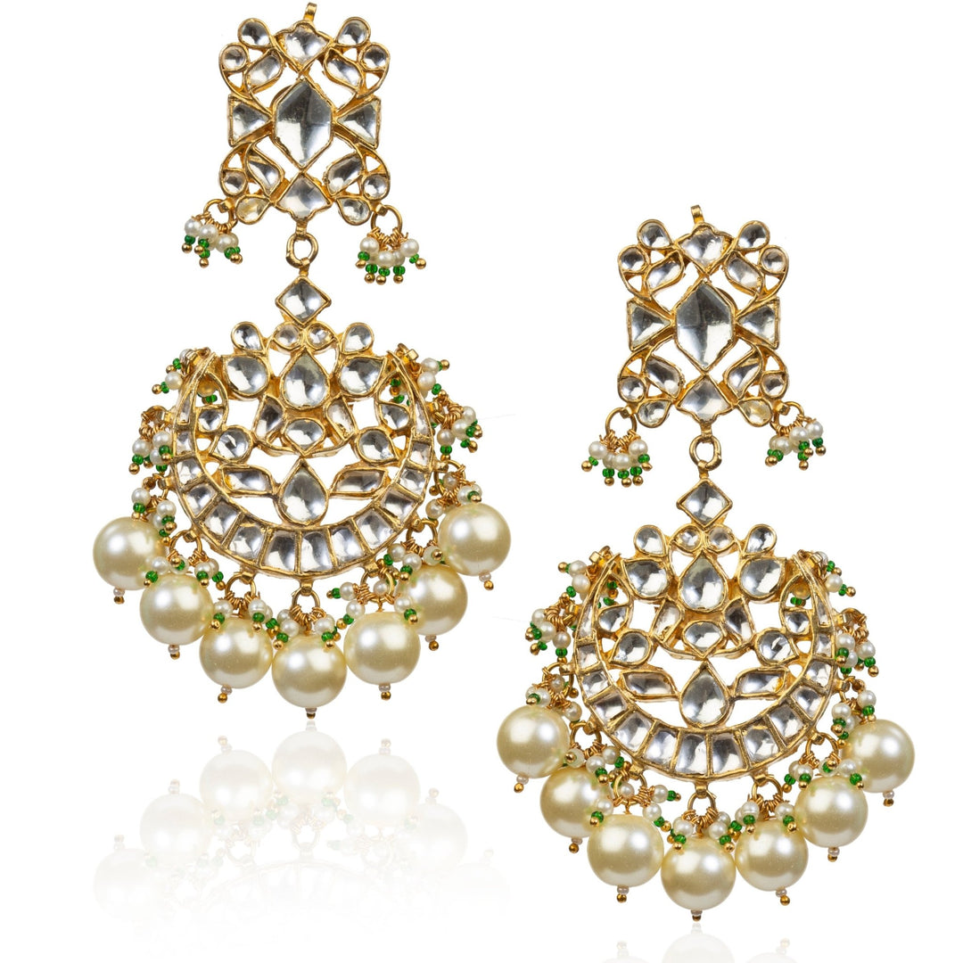 White Choker Necklace Set With Pearl Riana by Shikha Jindal - Fabilicious Fashion