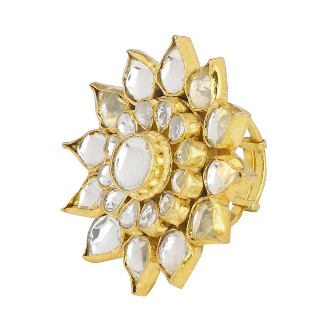 White Flower Ring Riana by Shikha Jindal - Fabilicious Fashion