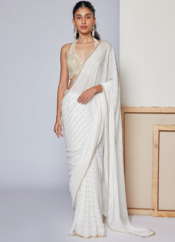 White Ivy Saree Chamee n Palak - Fabilicious Fashion