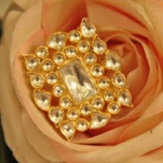 White Rectangle Ring Riana by Shikha Jindal - Fabilicious Fashion
