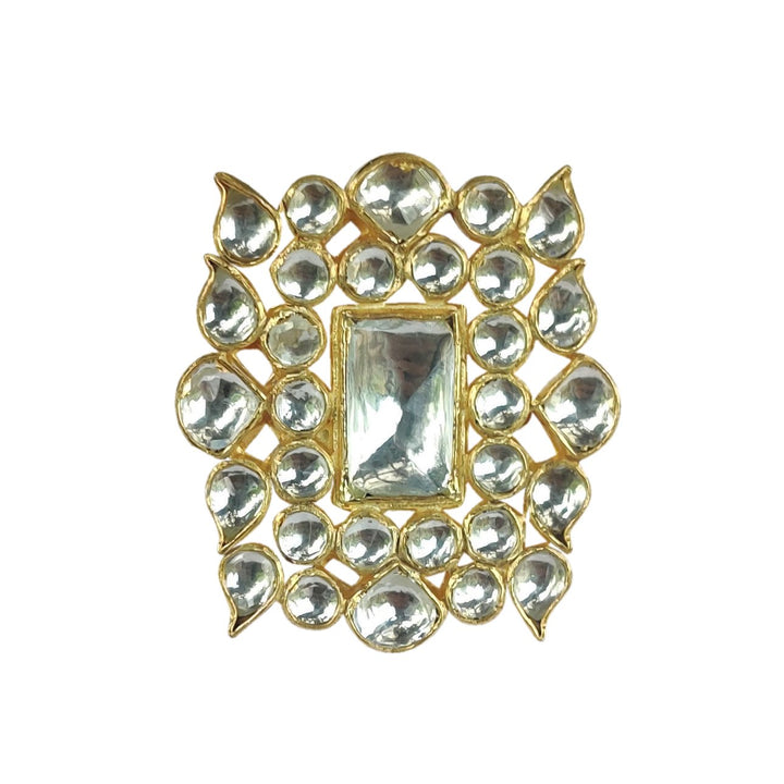 White Rectangle Ring Riana by Shikha Jindal - Fabilicious Fashion
