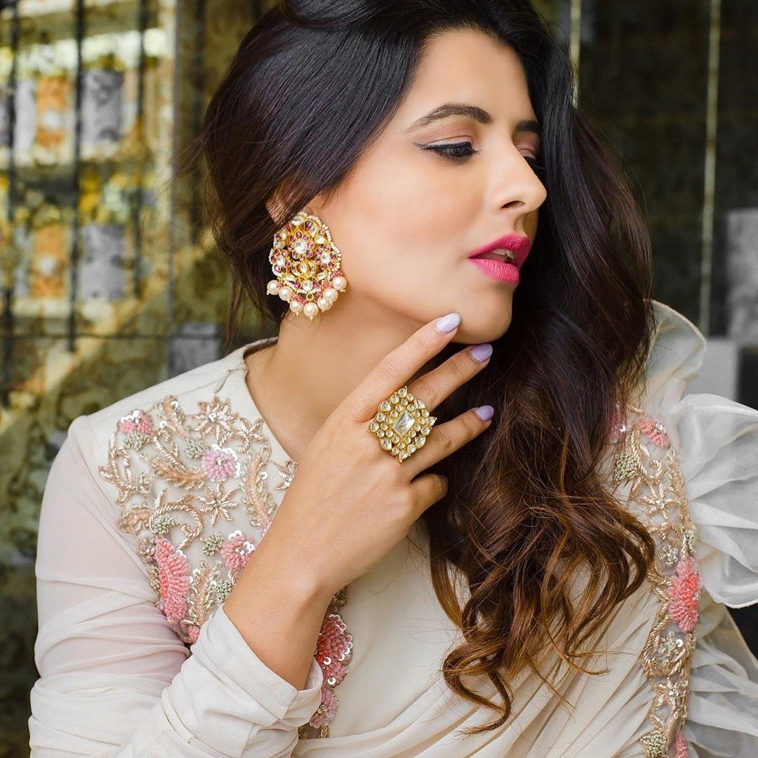 White Rectangle Ring Riana by Shikha Jindal - Fabilicious Fashion