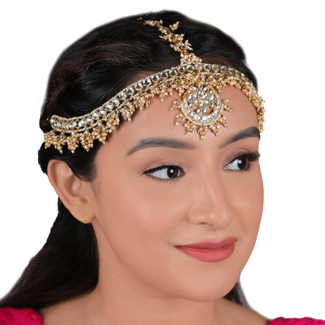White Stone Mathapatti Riana by Shikha Jindal - Fabilicious Fashion