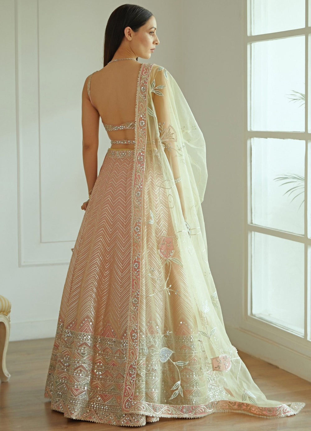 Ziya Pastel Pink Lehenga Set Studio Iris - Fabilicious Fashion